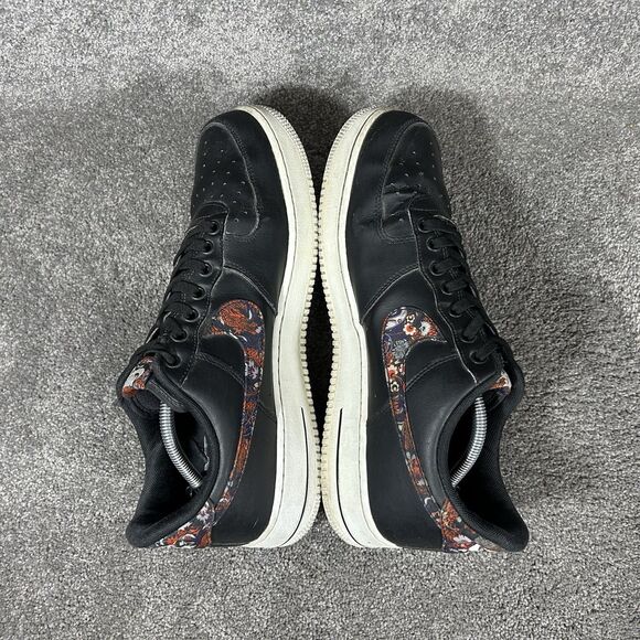 Nike Air Force 1 ‘07’ Low CZ7933-001 Men’s Size 13 Black Floral Athletic Shoes main image 6